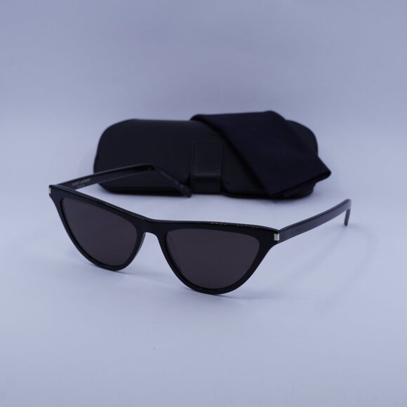 Saint Laurent SL550 SLIM 001 Cat Eye Sunglasses - Black - Picture 2 of 10